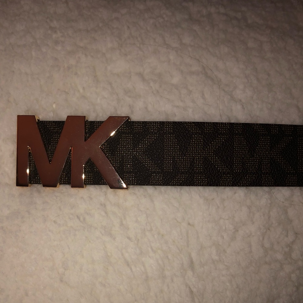 Michael Kors Signature Logo Belt Wide Brown